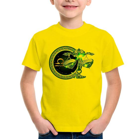 Imagem de Camiseta Infantil Signo Libra Astrologia - Foca na Moda