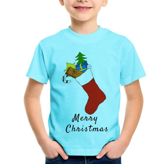 Imagem de Camiseta Infantil Socket Merry Christmas - Foca na Moda