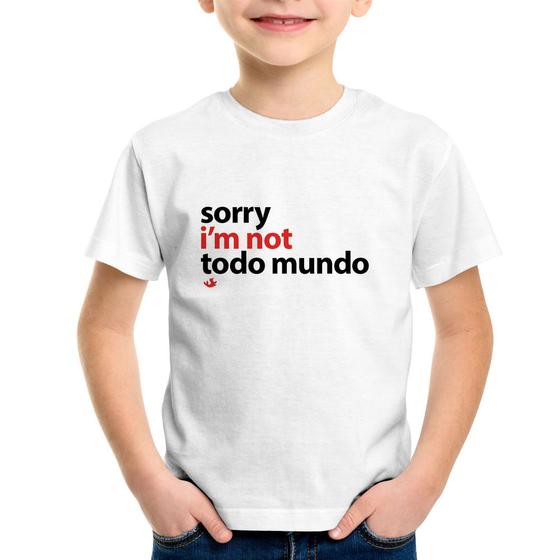 Imagem de Camiseta Infantil Sorry, I'm not todo mundo - Foca na Moda