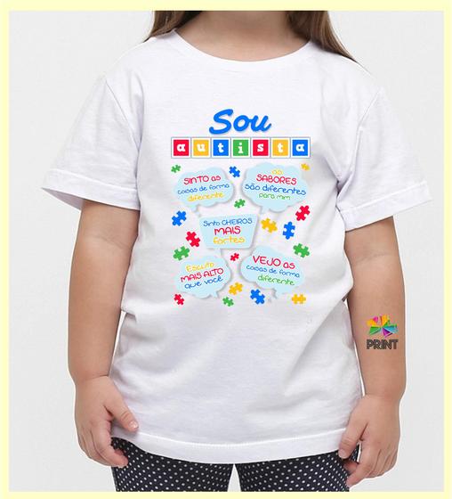 Imagem de Camiseta Infantil  Sou Autista Est 5.1 - Autismo Zlprint