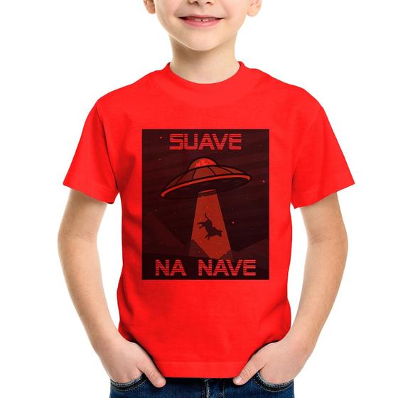 Imagem de Camiseta Infantil Suave na nave - Foca na Moda