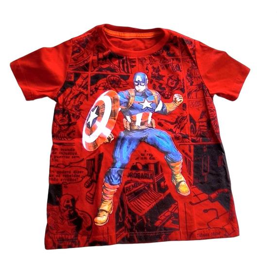 Imagem de Camiseta Infantil temáticas Capitão America