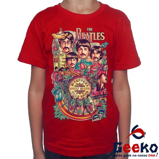 Imagem de Camiseta Infantil The Beatles 100% Algodão - Rock - Geeko