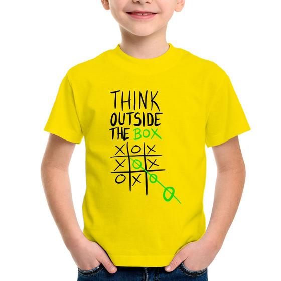 Imagem de Camiseta Infantil Think Outside The Box - Foca na Moda