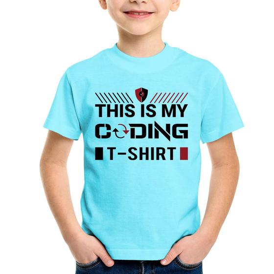 Imagem de Camiseta Infantil This is my coding t-shirt - Foca na Moda