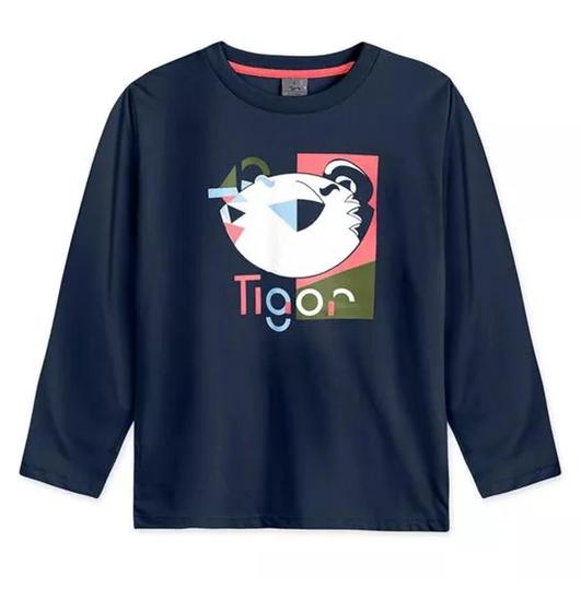 Imagem de Camiseta Infantil Tigor T. Tigre Azul Marinho-Tamanho 10