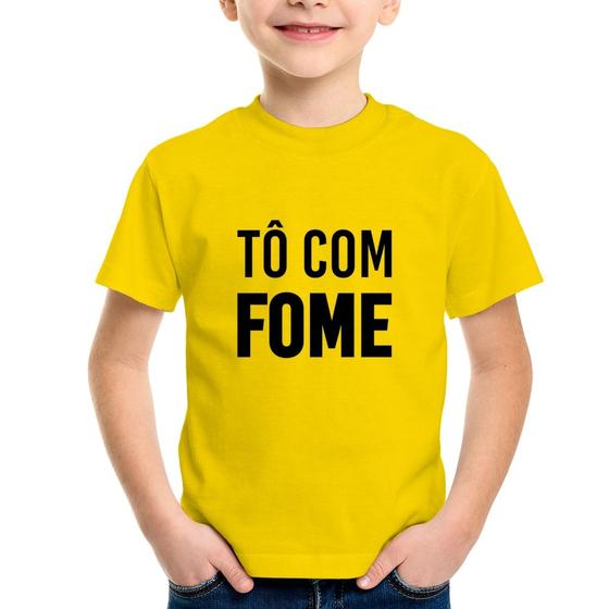 Imagem de Camiseta Infantil Tô com fome - Foca na Moda