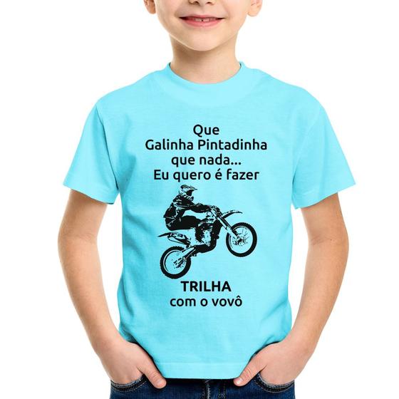 Imagem de Camiseta Infantil Trilha com o vovô - Foca na Moda