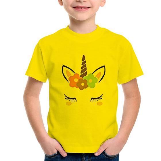 Imagem de Camiseta Infantil Unicórnio Cílios - Foca na Moda