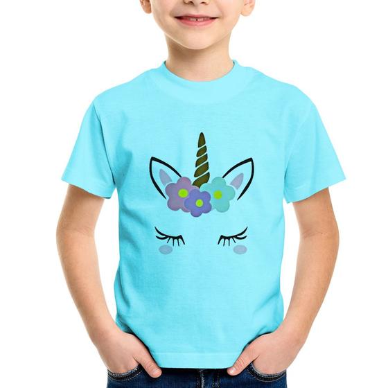 Imagem de Camiseta Infantil Unicórnio Cílios - Foca na Moda