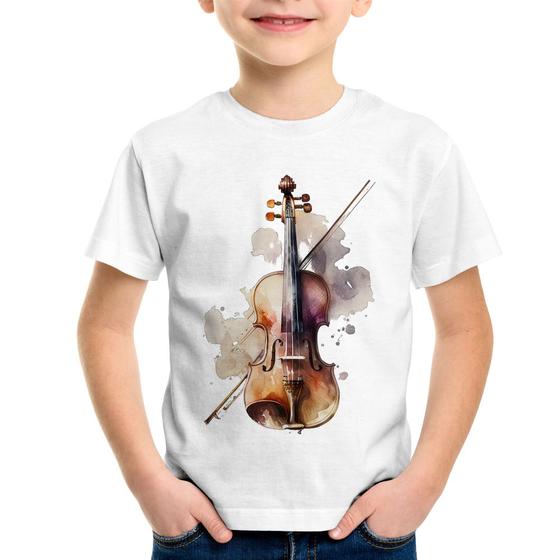 Imagem de Camiseta Infantil Violino - Foca na Moda