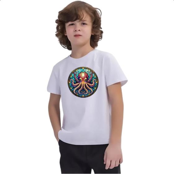 Imagem de Camiseta Infantil Vitral Octopus