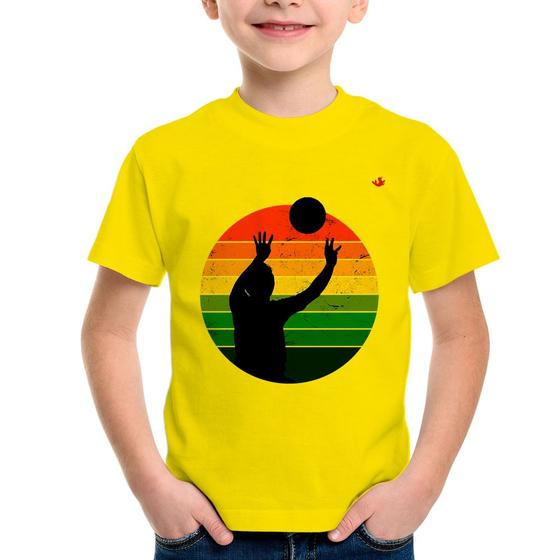 Imagem de Camiseta Infantil Vôlei Vintage Sunset - Foca na Moda