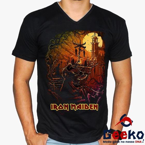 Imagem de Camiseta Iron Maiden 100% Algodão Rock Geeko