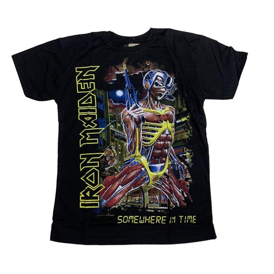 Imagem de Camiseta Iron Maiden Somewhere In Time Blusa Adulto Unissex Fn222