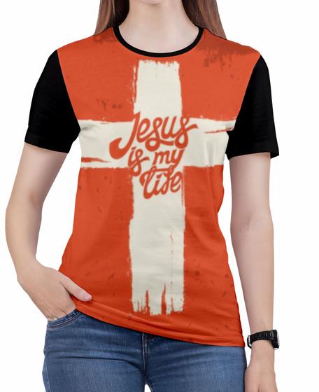 Imagem de Camiseta Jesus gospel evangélica Feminina Roupas Infantil E5