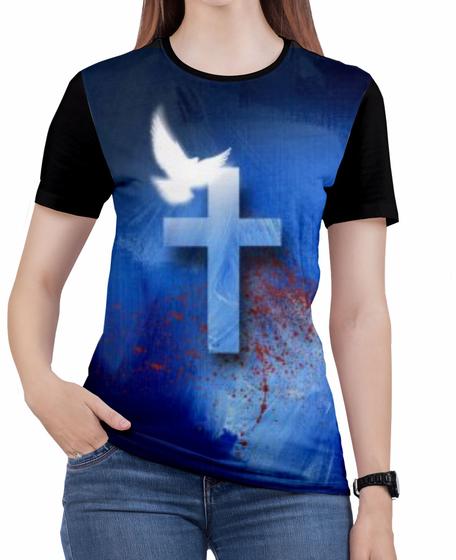 Imagem de Camiseta Jesus gospel evangélica Feminina Roupas Infantil E6