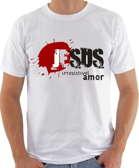 Imagem de Camiseta Jesus irresistivel amor blusa gospel masculina novo