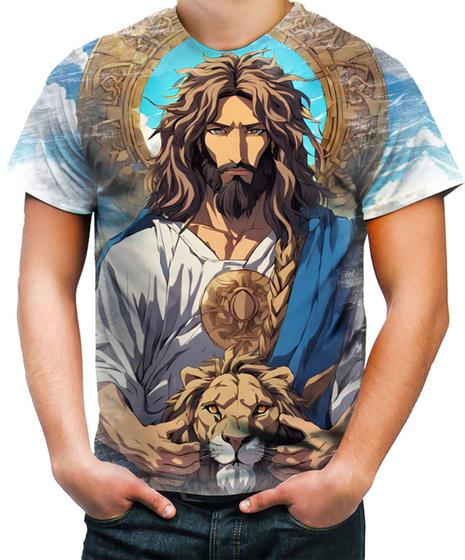 Imagem de Camiseta Jesus Leão da Tribo de Jud Gospel Anime 1