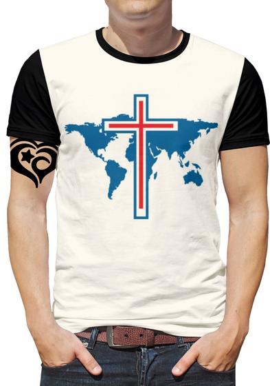 Imagem de Camiseta Jesus PLUS SIZE Gospel criativa Masculina Roupa MD