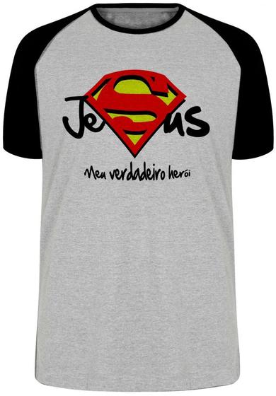 Imagem de Camiseta Jesus verdadeiro Herói Blusa Plus Size extra grande adulto ou infantil