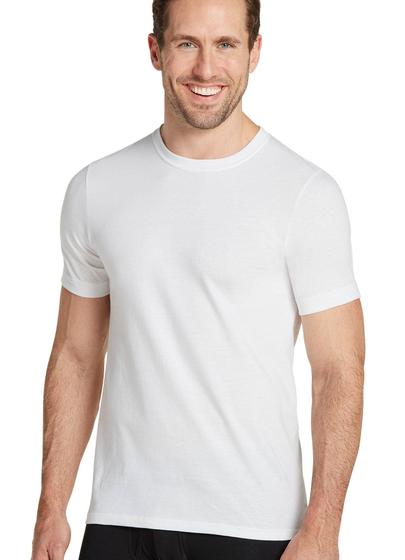 Imagem de Camiseta Jockey Classic de gola redonda masculina branca, pacote com 6