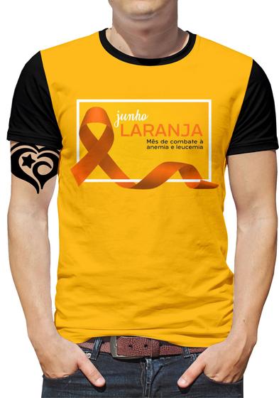 Imagem de Camiseta Junho Laranja PLUS SIZE Masculina Blusa