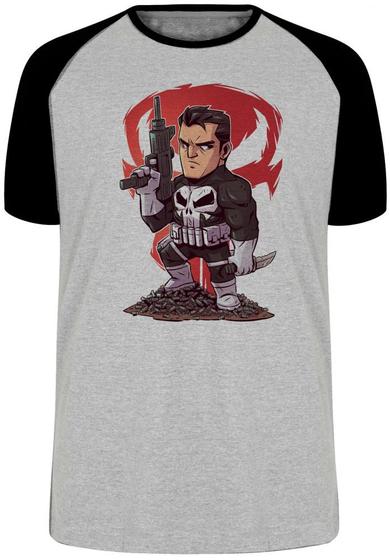 Imagem de Camiseta Justiceiro Blusa Plus Size extra grande adulto ou infantil