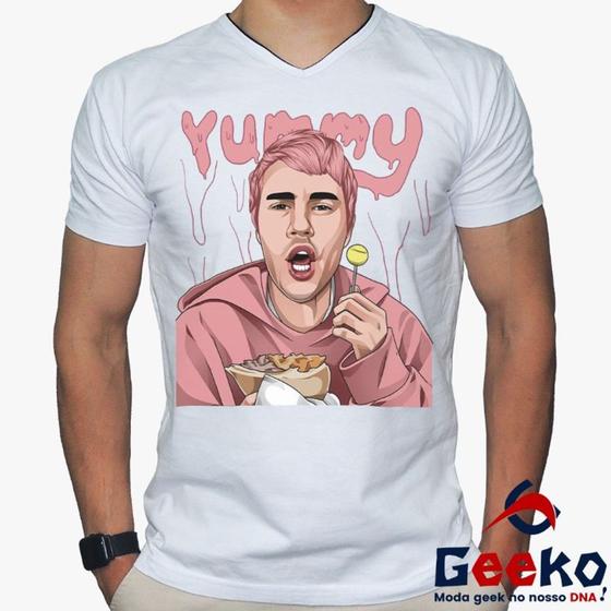 Imagem de Camiseta Justin Bieber 100% Algodão Yummy Geeko