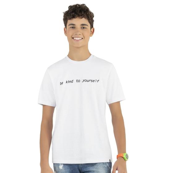 Imagem de Camiseta Juvenil AND.GO em Algodão na cor Branca