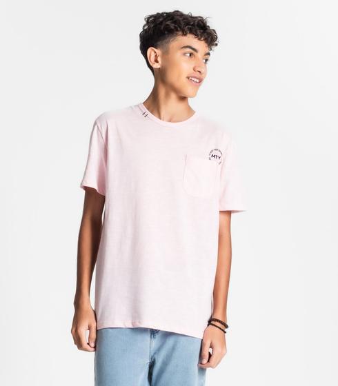 Imagem de Camiseta Juvenil Masculina Com Bolso Minty Rosa