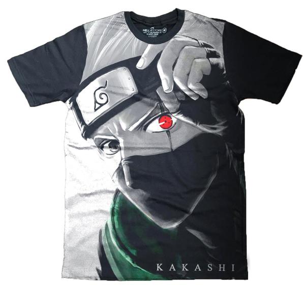 Imagem de Camiseta Kakashi Sharingan Naruto Akatsuki Camisa Masculina Infantil Algodao