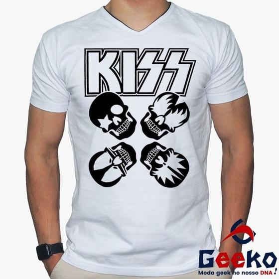 Imagem de Camiseta Kiss 100% Algodão Banda de Rock Geeko