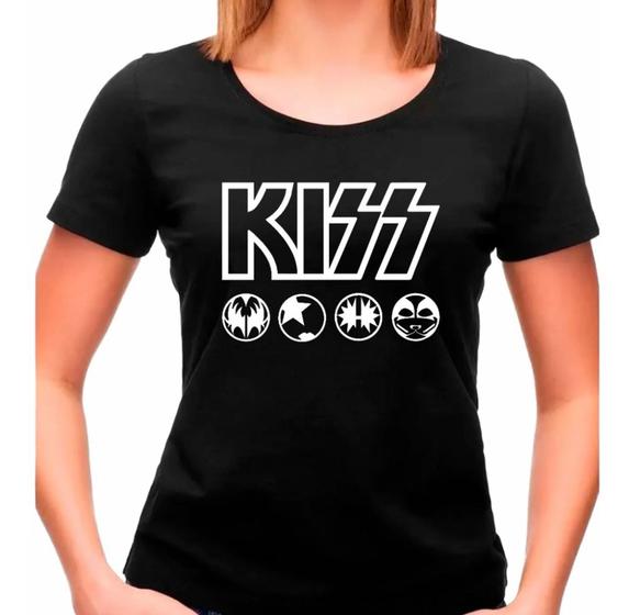 Imagem de Camiseta Kiss BabyLook Banda Show Rock Tour Feminina