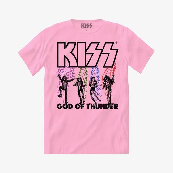 Imagem de Camiseta Kiss - God Of Thunder Pink Tee