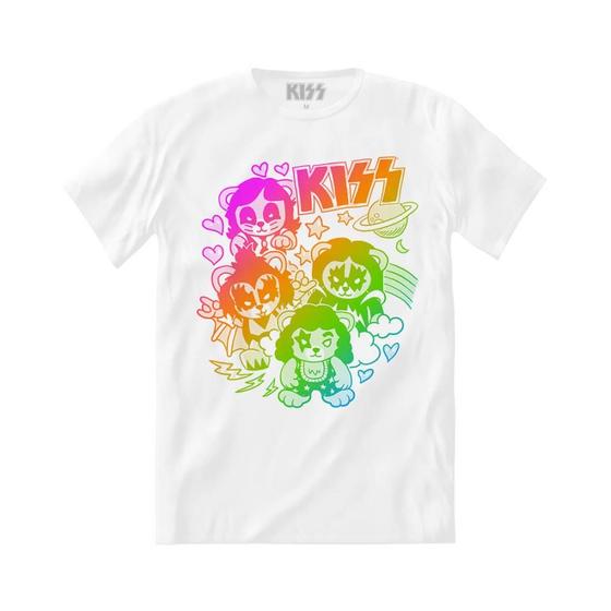 Imagem de Camiseta Kiss - Rainbow Animal Characters Tee