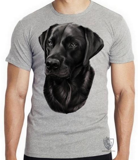 Imagem de Camiseta  Labrador Preto perfil Blusa criança infantil juvenil adulto camisa tamanhos