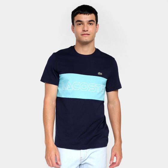 Imagem de Camiseta Lacoste Color Block Regular Fit Masculina