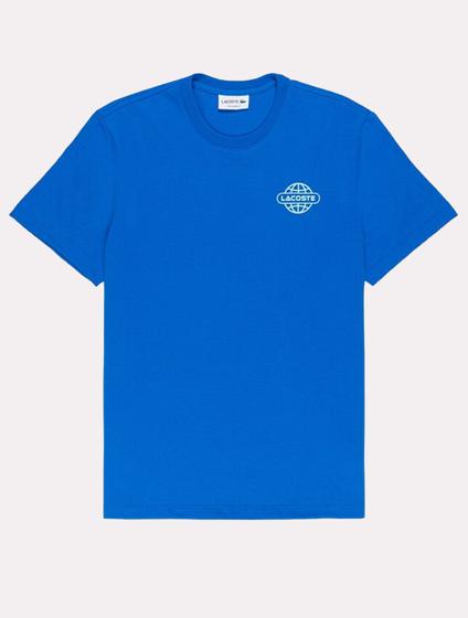 Imagem de Camiseta Lacoste Masculina Regular Fit Light Worldwide Azul Royal