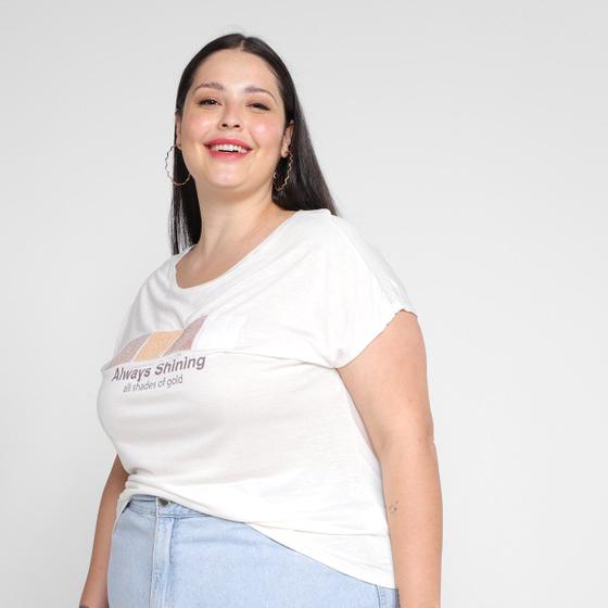 Imagem de Camiseta Lecimar Plus Size Always Shining Feminina