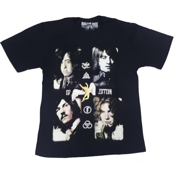 Imagem de Camiseta Led Zeppelin Blusa Preta Unissex Banda Mr327 BRC