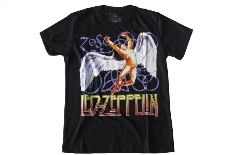 Imagem de Camiseta Led Zeppelin Blusa Unissex Preta Banda Rock Bo032 BRC