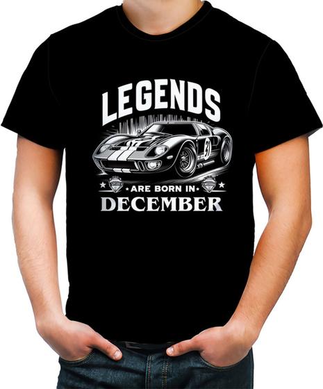 Imagem de Camiseta Lendas Nascem em Dezembro Carros Esportivos 2