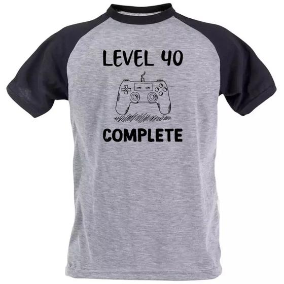 Imagem de Camiseta level 40 complete presente geek gamer 40 anos