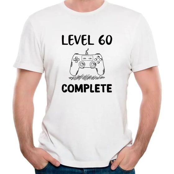 Imagem de Camiseta level 60 complete presente nerd gamer geek 60 anos