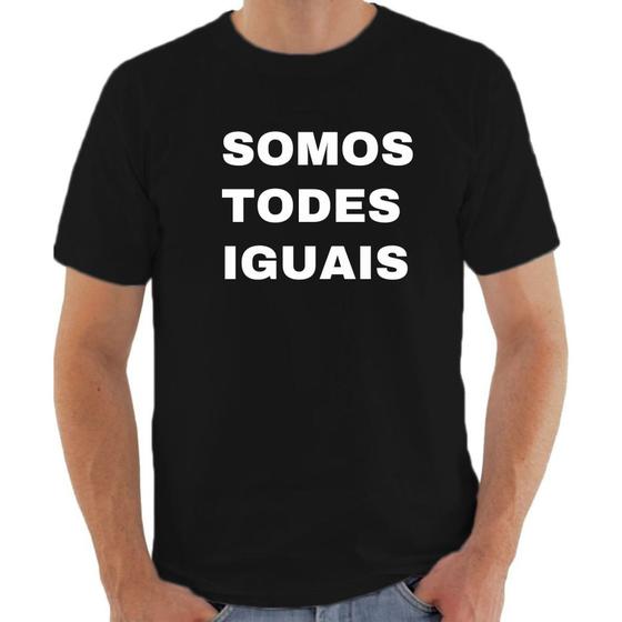 Imagem de Camiseta LGBTQI+ Frases Somos Todes Iguais Camisas da Moda