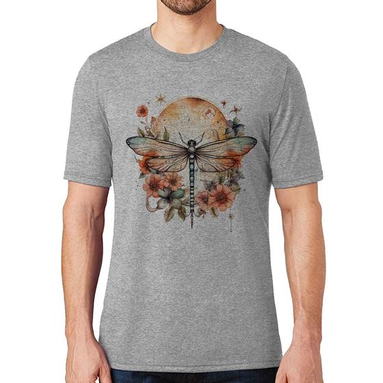 Imagem de Camiseta Libélula, Lua e Flores - Foca na Moda
