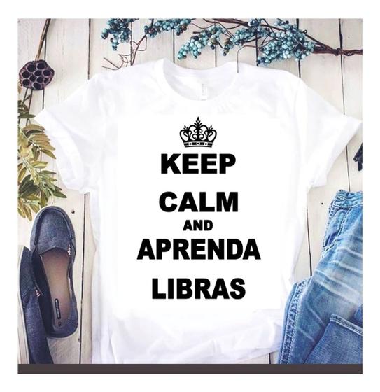 Imagem de Camiseta Libras Sinais Comunidade Surda Intérprete Unissex Presente Lindo Ouvinte Surdo