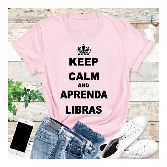 Imagem de Camiseta Libras Sinais Comunidade Surda Intérprete Unissex Presente Lindo Ouvinte Surdo