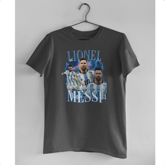 Imagem de Camiseta Lionel Messi Jogador De Futebol Unissex 100% Algodão Premiun